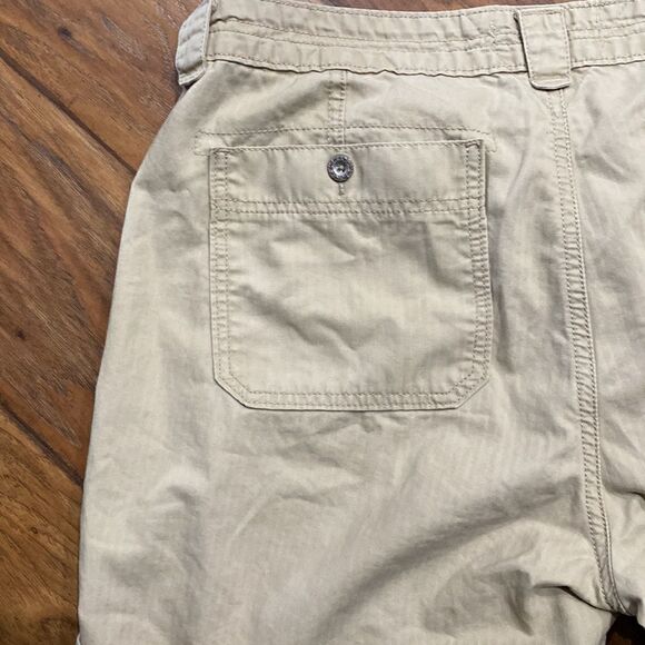 Levi’s Tan Khaki Color Rolled Hem Shorts Tonal Striped - Picture 7 of 14
